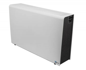 XROOM-100, Bez topení, Tepelný rekuperátor, Bez předehřevu, Čidlo CO2 a RH, Bílá barva (RAL9003)